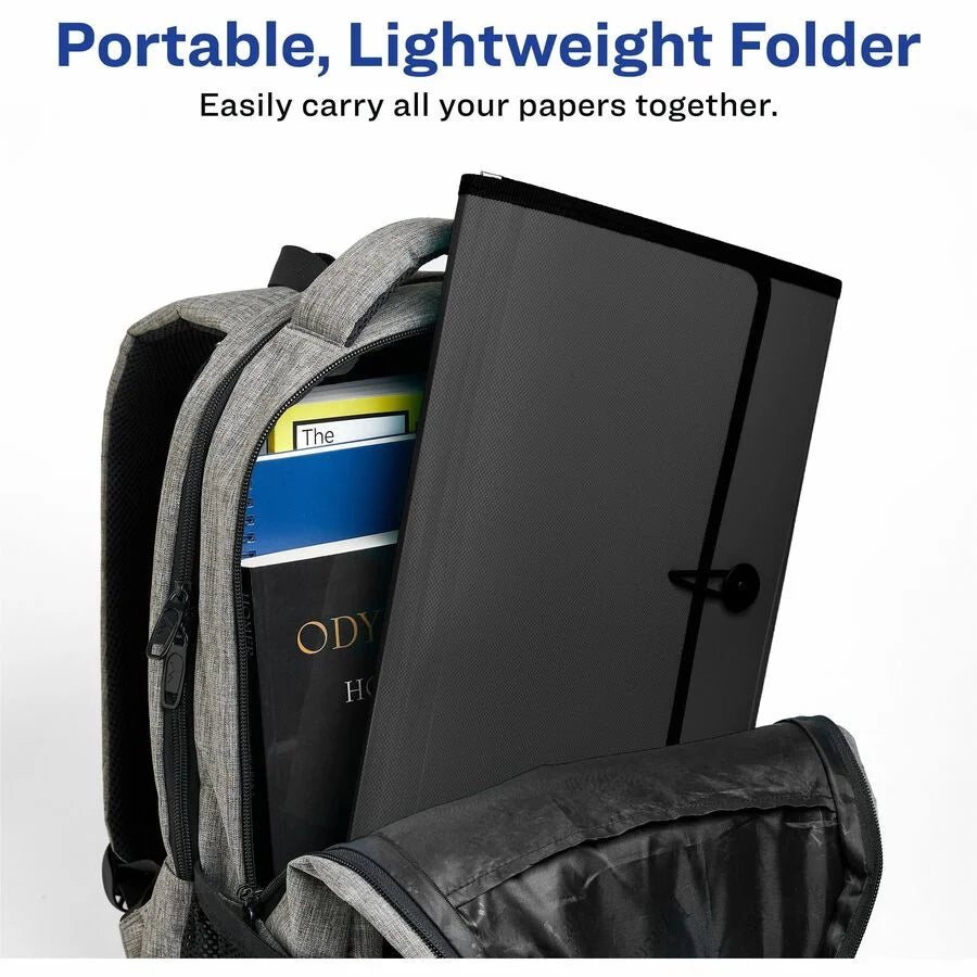 Avery® Expanding File: 7-Pocket A4 Organizer - Black - Files