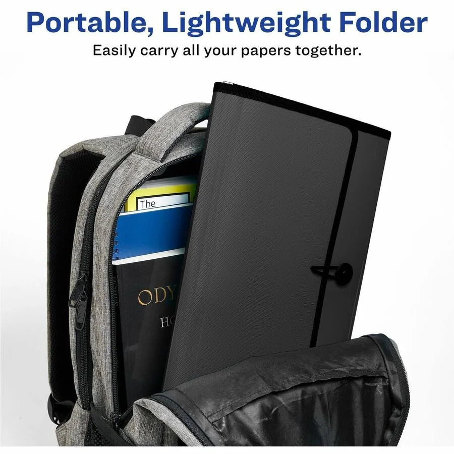 Avery® Expanding File: 7-Pocket A4 Organizer - Black - Files