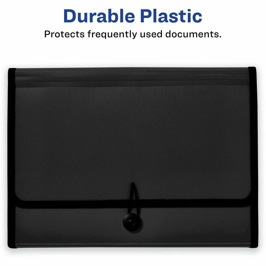 Avery® Expanding File: 7-Pocket A4 Organizer - Black - Files