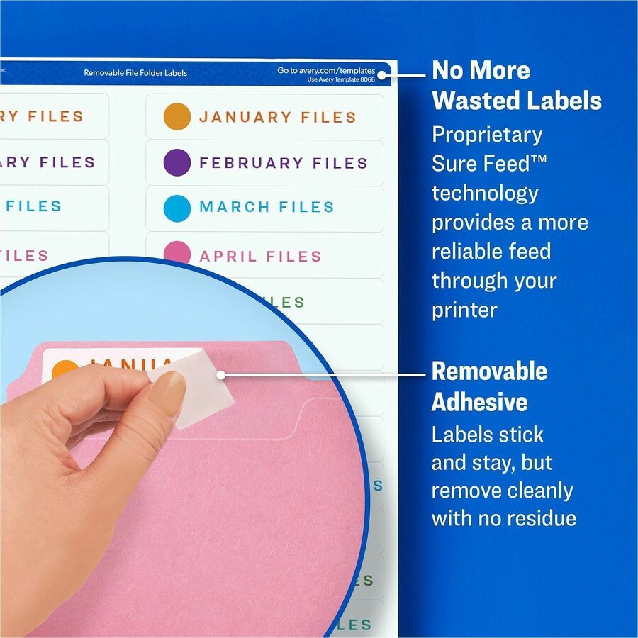 Avery® Extra-large TrueBlock Filing Labels - Top