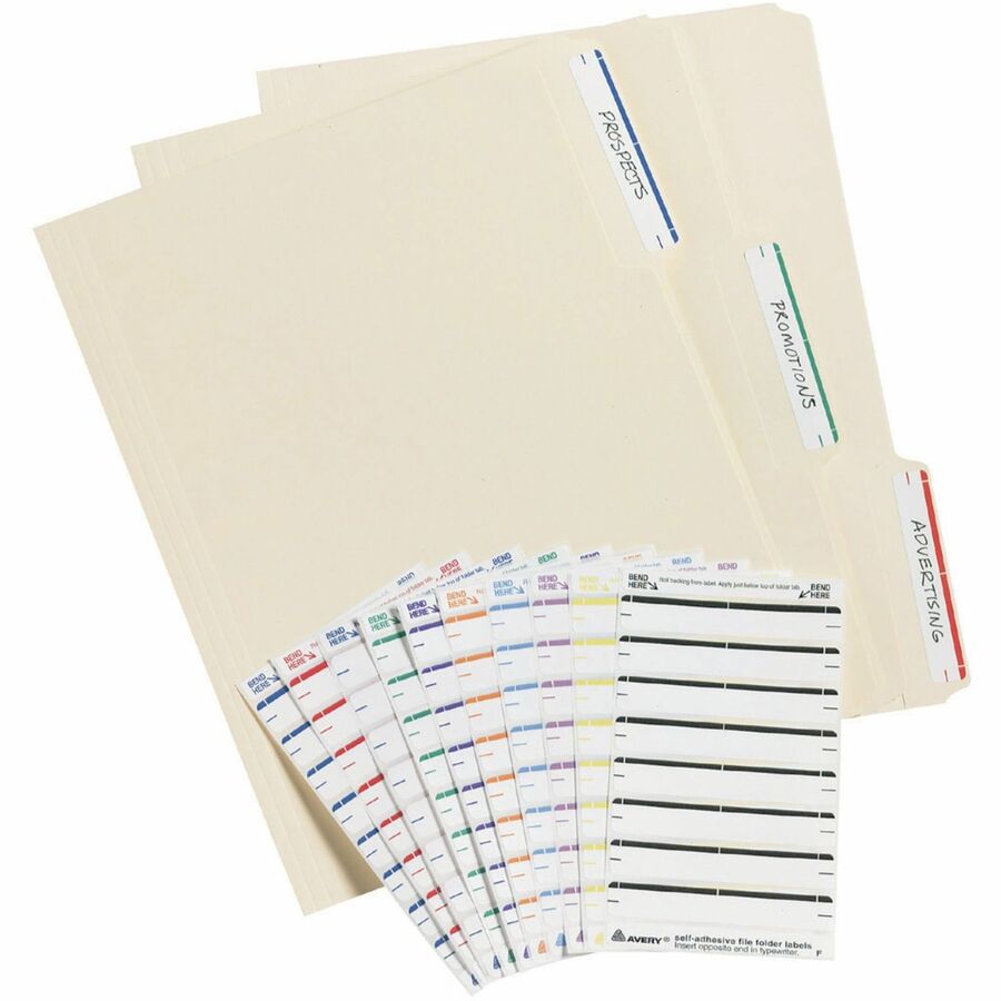 Avery® File Folder Labels, Assorted, 2/3" x 3-7/16" , 252 (5215) - Alternate-Image6