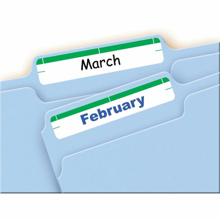 Avery® File Folder Labels, White/Green, 2/3" x 3-7/16" , 252 (5203) - Alternate-Image1