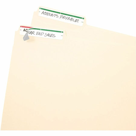 Avery® File Folder Labels, White/Green, 2/3" x 3-7/16" , 252 (5203) - Alternate-Image2