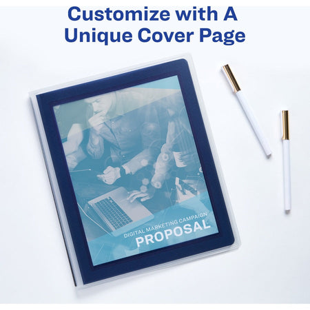 Avery® Flexi-View 3 Ring Binder, 1 Inch Round Rings, 1 Blue Binder - Alternate-Image7