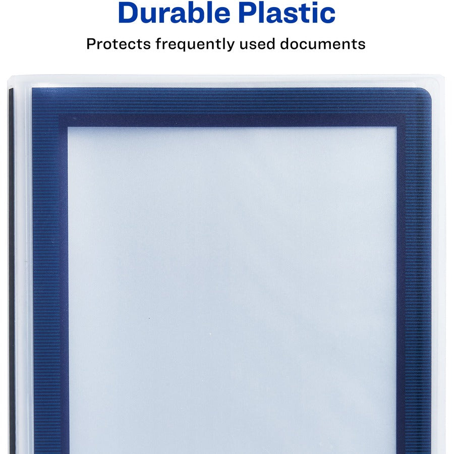 Avery® Flexi-View 3 Ring Binder, 1 Inch Round Rings, 1 Blue Binder - Alternate-Image6