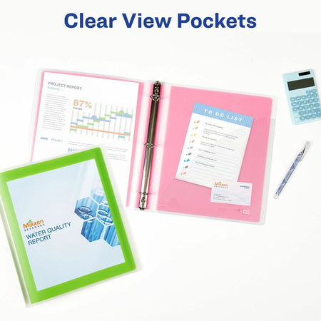 Avery® Flexi-View 3 Ring Binder, 1 Inch Round Rings, 1 Chartreuse Green Binder - Alternate-Image2