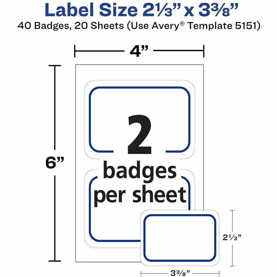 Avery® Flexible Name Badge Labels - Alternate-Image2
