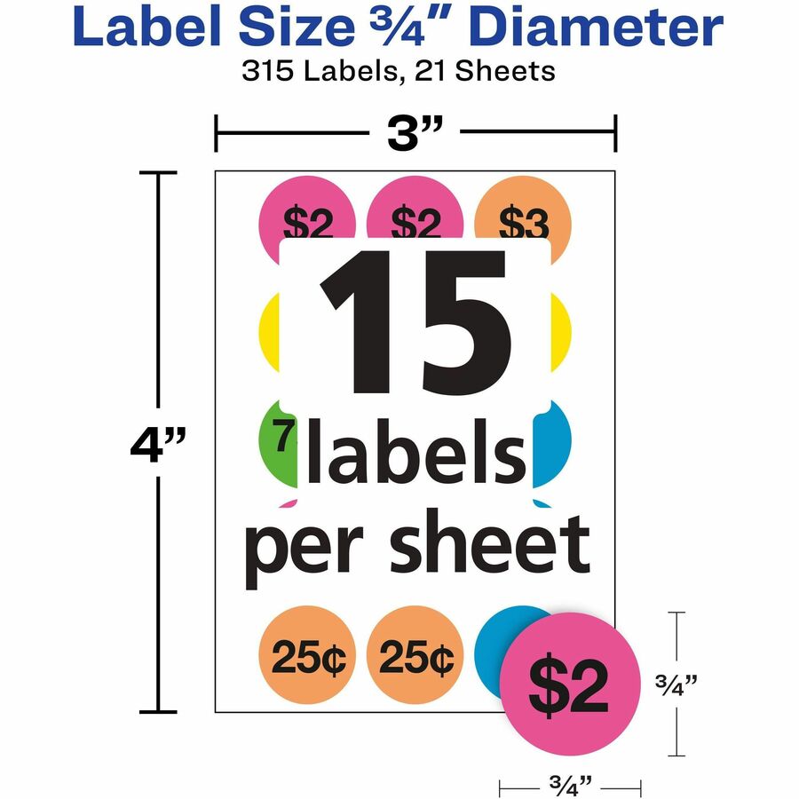 Avery® Garage Sale Labels on Small Sheets - Alternate-Image4