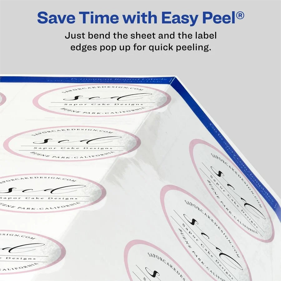 Avery® Glossy Clear Round Labels - Crystal Film - 3/4’’ Diameter - 400 - Multipurpose & ID