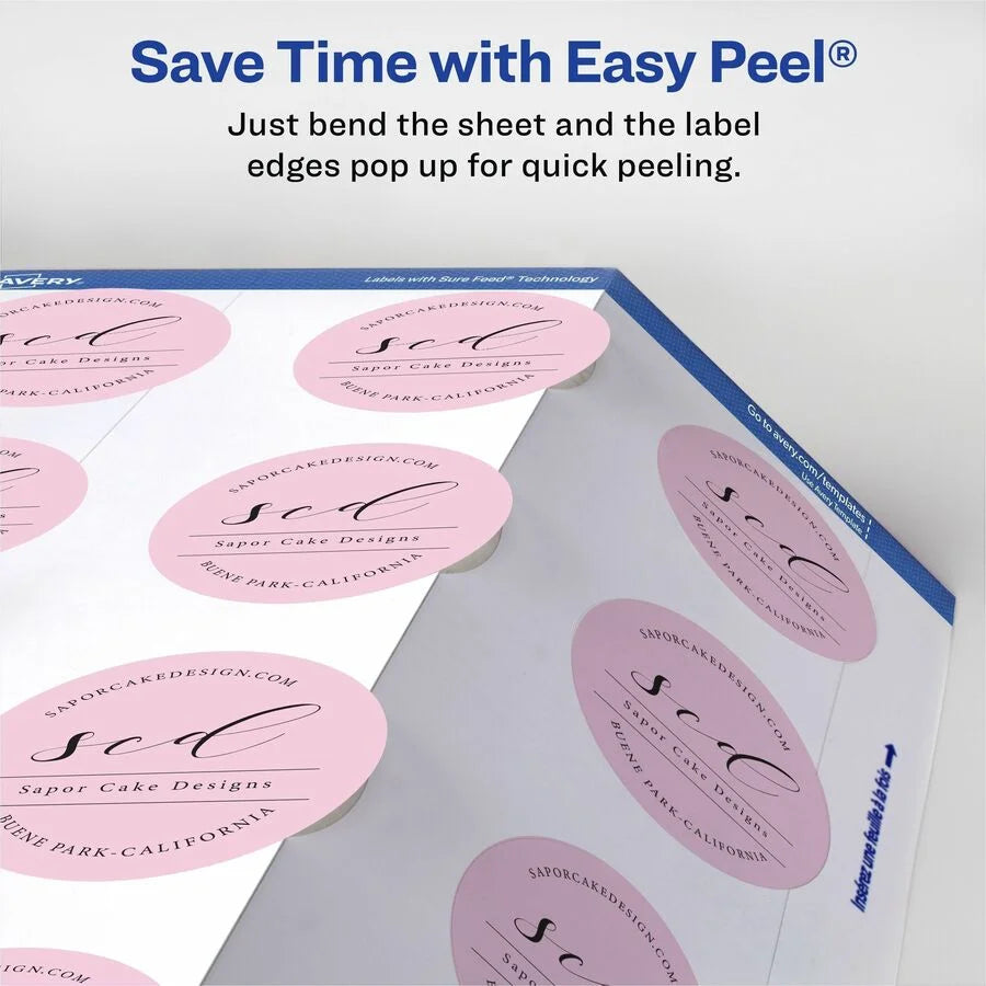 Avery® Glossy White Square Labels - Waterproof 2’’ x - 120 - Multipurpose & ID