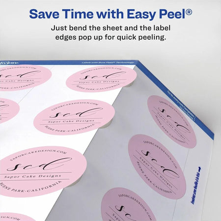 Avery® Glossy White Square Labels - Waterproof 2’’ x - 120 - Multipurpose & ID
