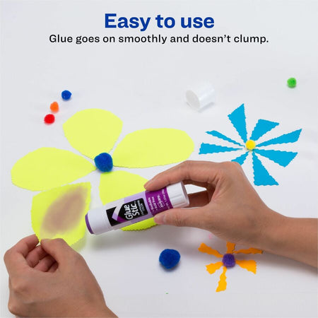 Avery® Glue Stic with Disappearing Purple Color - 1.27 oz - 6 / Pack - Sticks