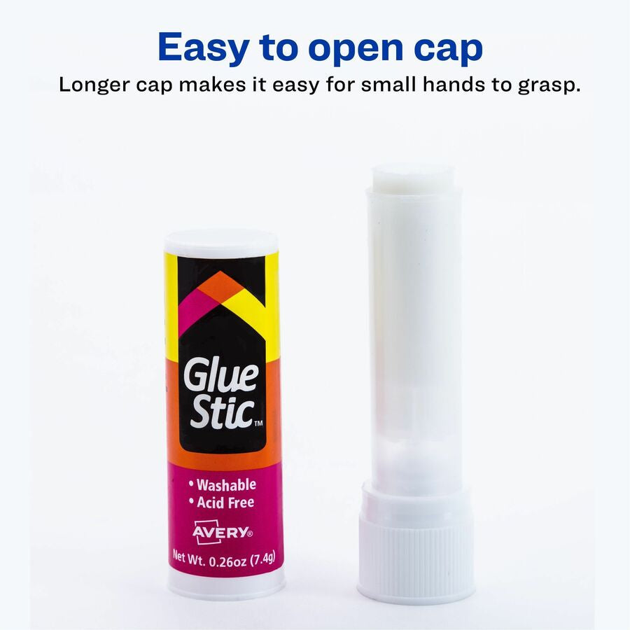 Avery® Glue Stick - 0.26 oz - White - 6 / Pack - Sticks