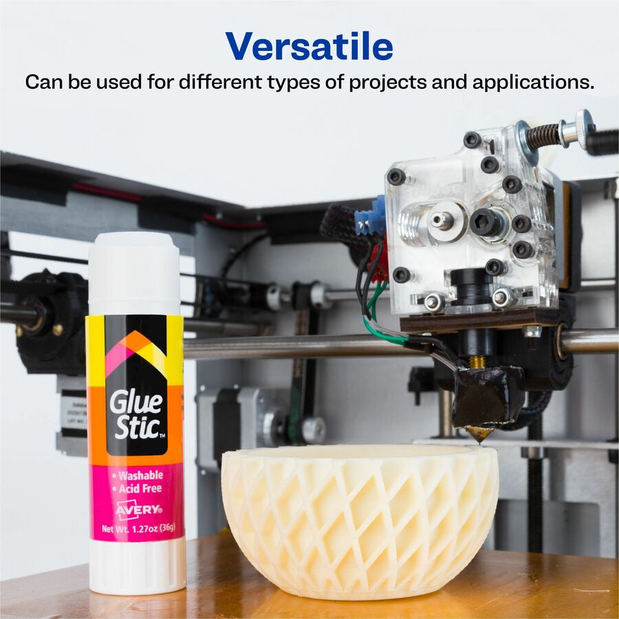 Avery® Glue Stick - 1.27 oz - White - 6 / Pack - Sticks