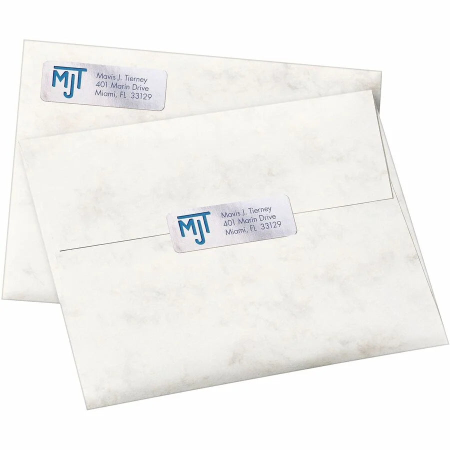 Avery® Gold Foil Mailing Labels: Inkjet Rectangle Labels Silver 300 Labels/Pack - Address / Shipping