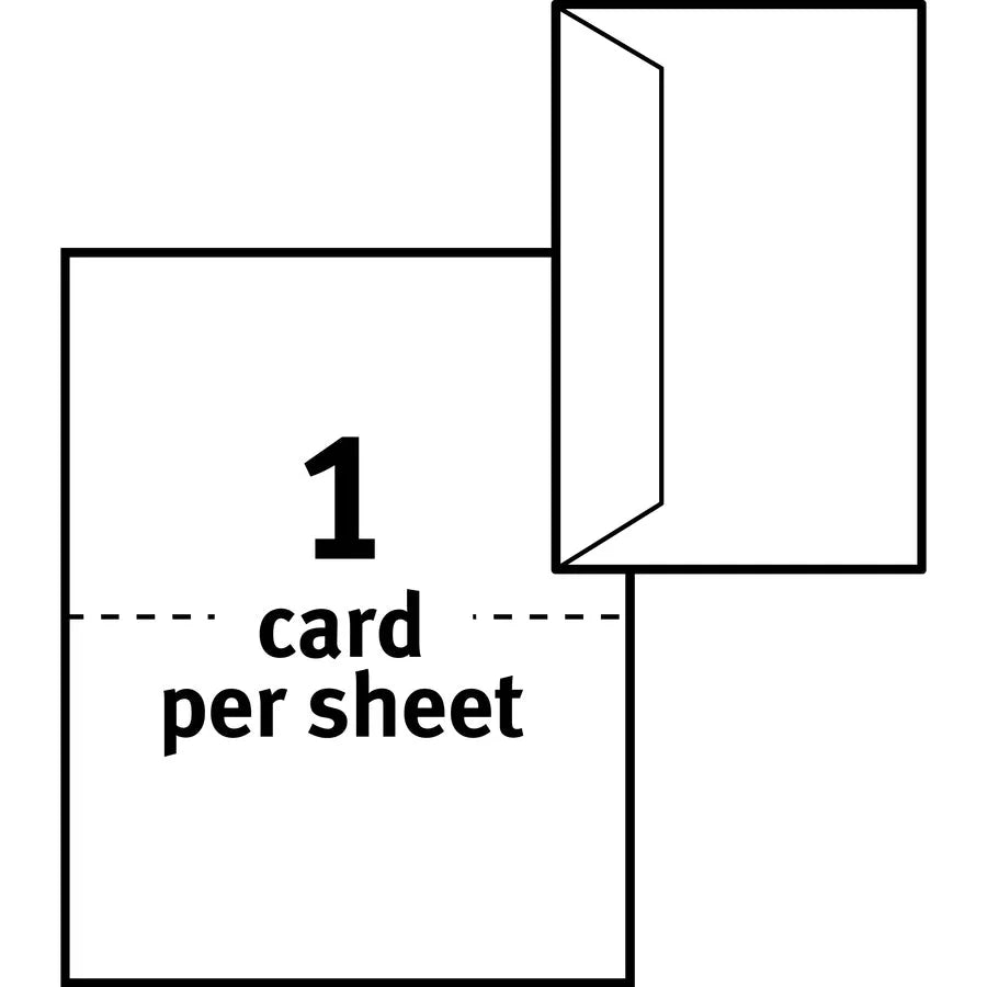 Avery® Half-Fold Greeting Cards: Matte Finish 5-1/2’’ x 8-1/2’’ - 30 Cards/Envelopes - Note Cards
