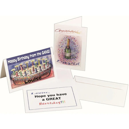 Avery® Half-Fold Greeting Cards: Matte Finish 5-1/2’’ x 8-1/2’’ - 30 Cards/Envelopes - Note Cards