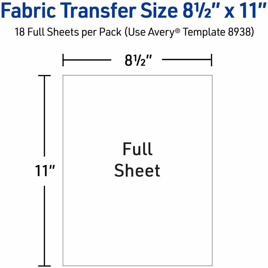 Avery&reg; Heat Transfers for Light Fabric, 8.5" x 11" , 18 Sheets (8938) - Alternate-Image8