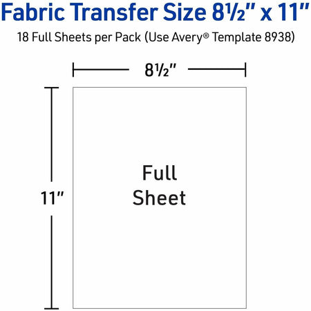 Avery&reg; Heat Transfers for Light Fabric, 8.5" x 11" , 18 Sheets (8938) - Alternate-Image8
