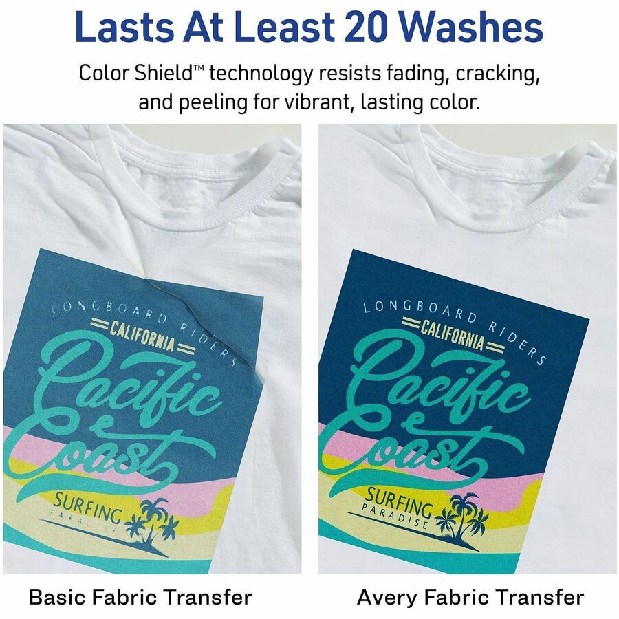 Avery&reg; Heat Transfers for Light Fabric, 8.5" x 11" , 18 Sheets (8938) - Alternate-Image2