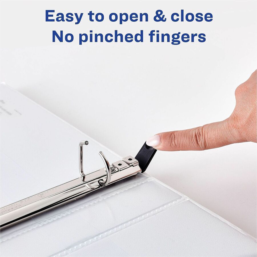 Avery® Heavy-Duty View 3 Ring Binders, 1/2" Slant Rings, 1 White Binder (79767) - Alternate-Image4