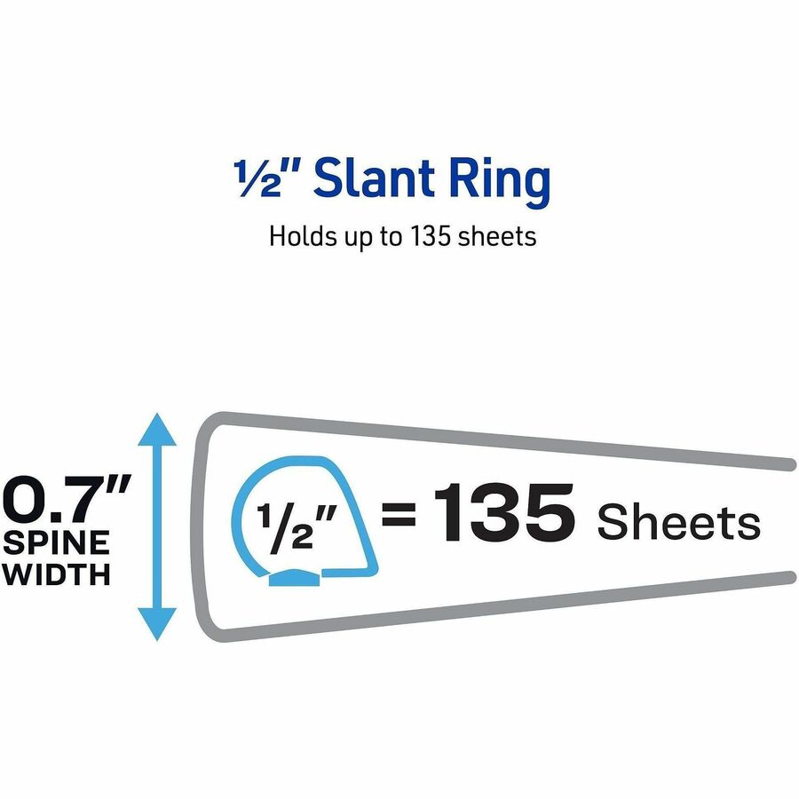 Avery® Heavy-Duty View Binders, 0.5" Slant Rings - Alternate-Image3
