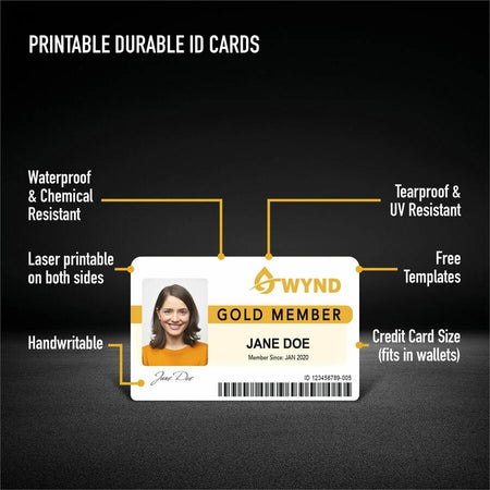 Avery® ID Card: Durable Double-Sided PET Cards for Industrial Use - Badges & Supplies