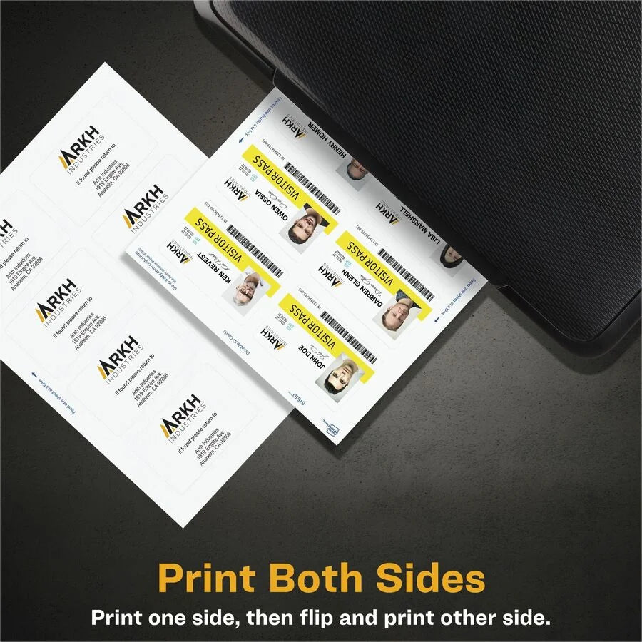 Avery® ID Card: Durable Double-Sided PET Cards for Industrial Use - Badges & Supplies