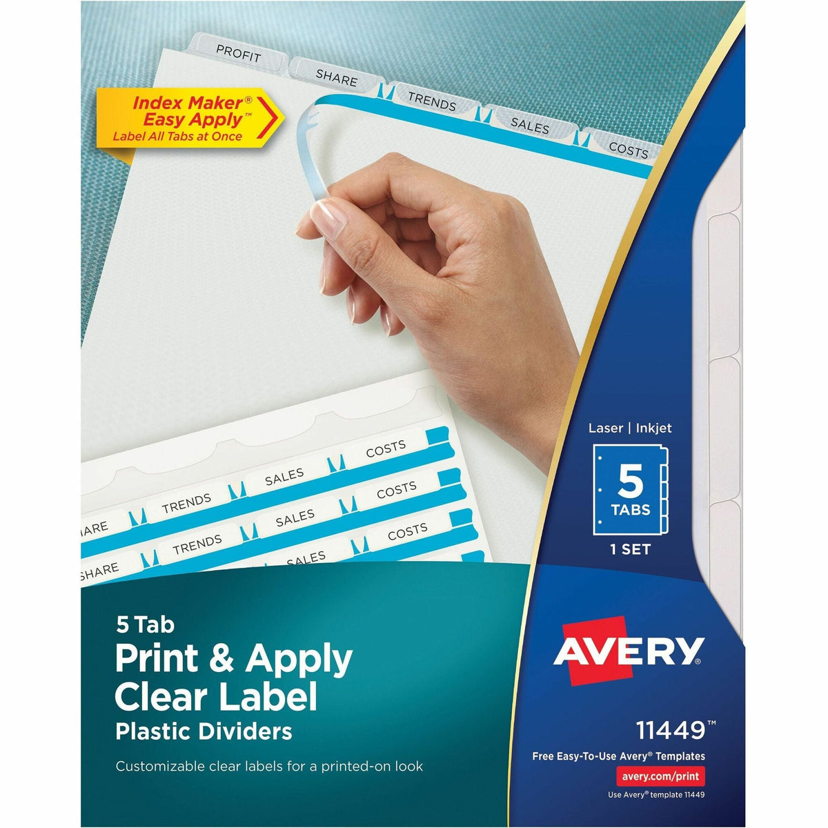 Avery® Index Maker Clear Label Dividers - 2000