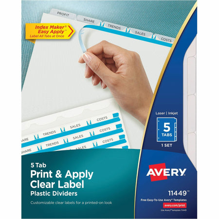 Avery® Index Maker Clear Label Dividers - 2000
