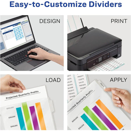 Avery® Index Maker Clear Plastic Dividers - 5 Tabs/Set - Divider
