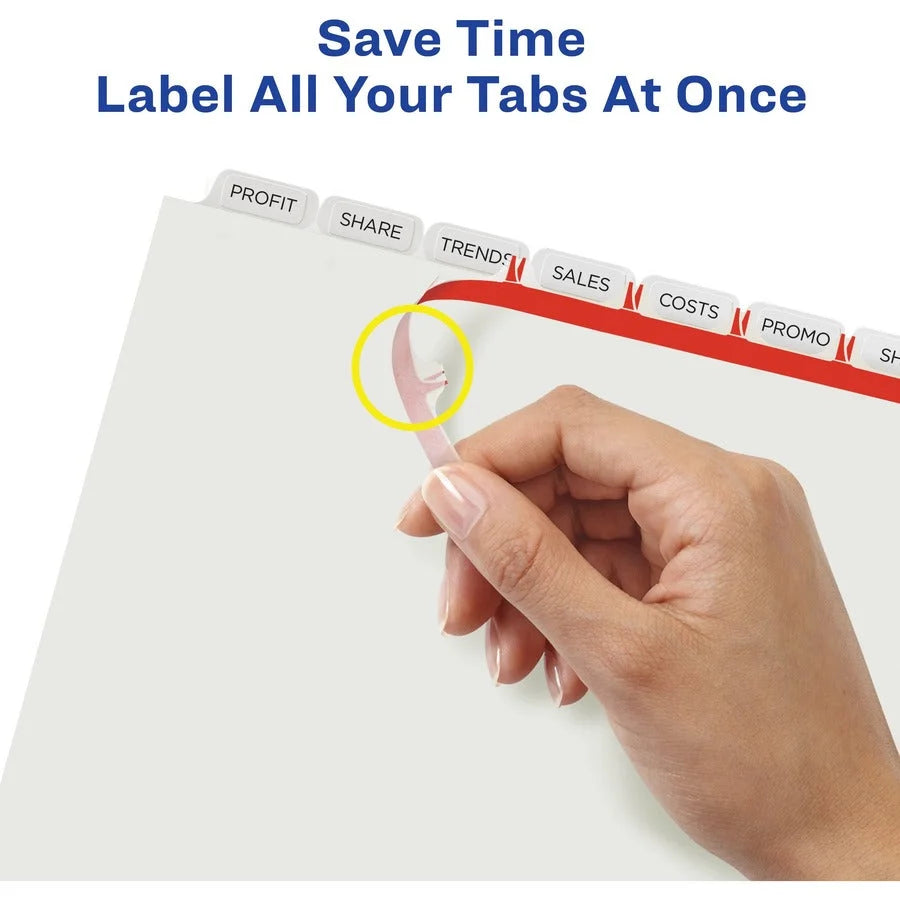 Avery® Index Maker Divider Set - 8-Tab White Paper Dividers