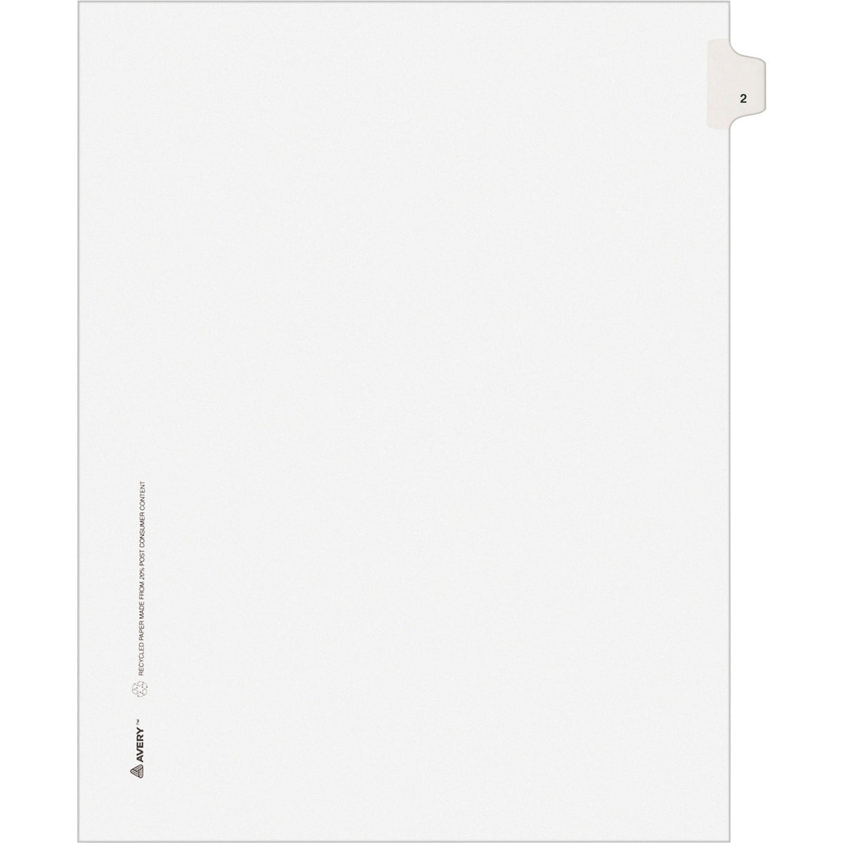 Avery® Individual Legal Exhibit Dividers - Avery Style - Unpunched - 2000
