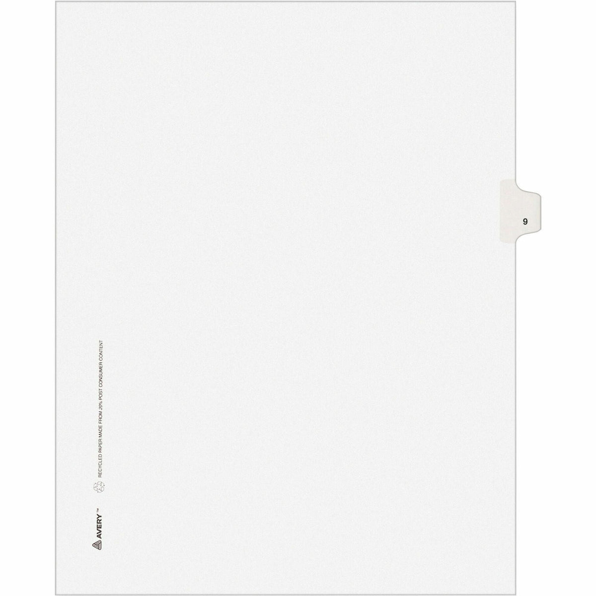 Avery® Individual Legal Exhibit Dividers - Avery Style - Unpunched - 2000