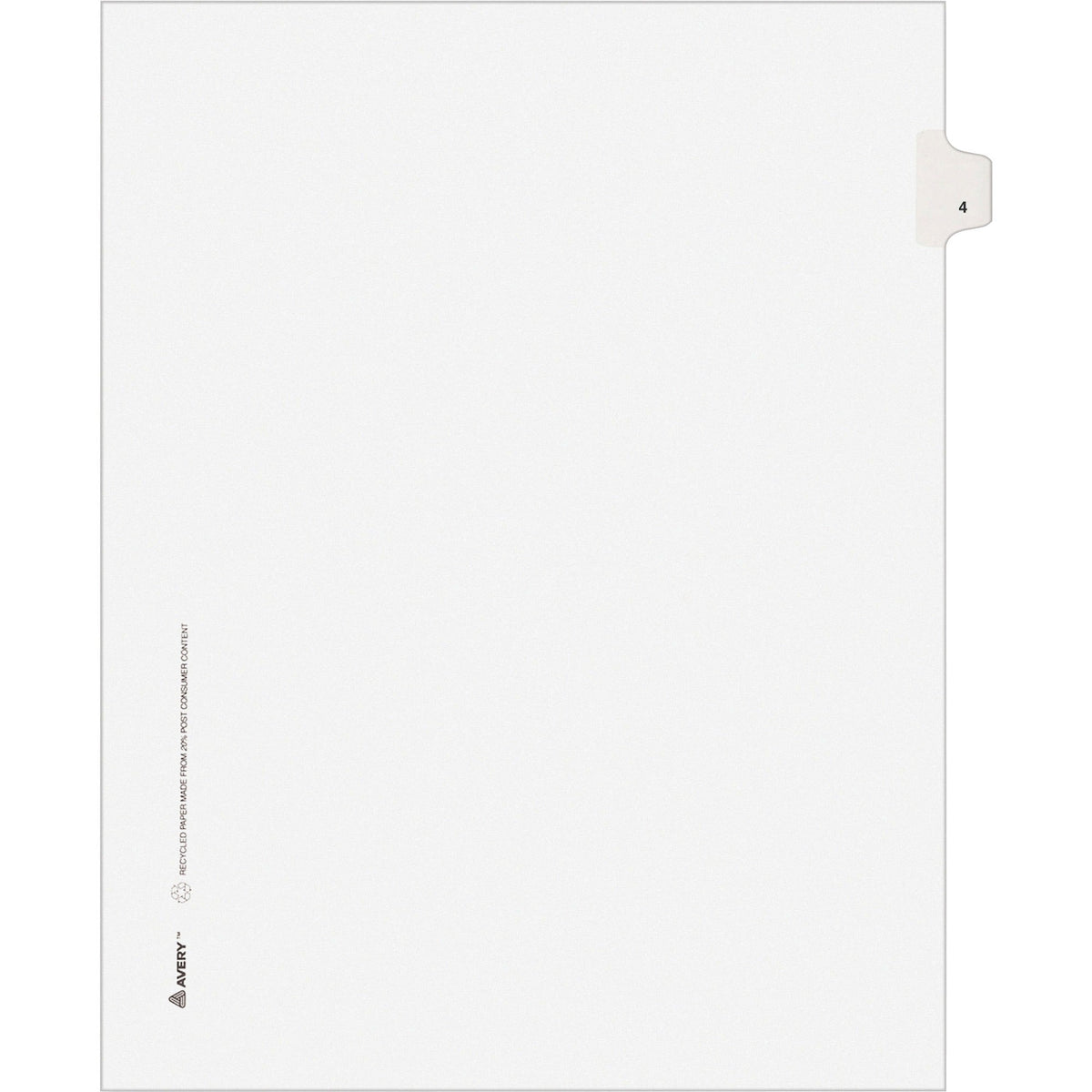Avery® Individual Legal Exhibit Dividers - Avery Style - Unpunched - 2000