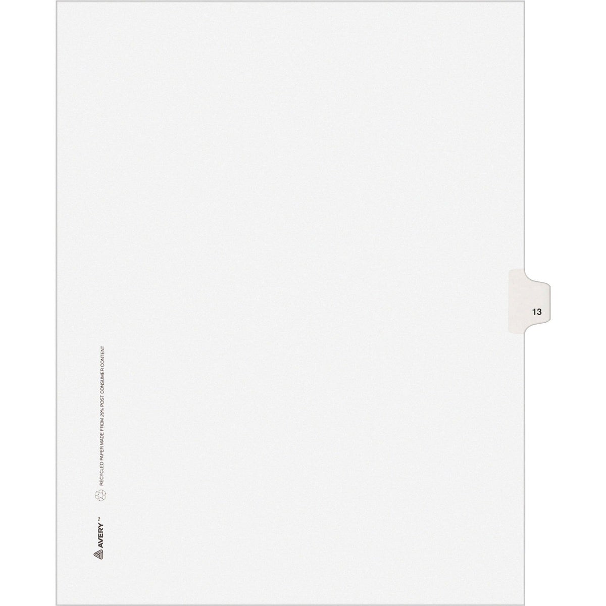 Avery® Individual Legal Exhibit Dividers - Avery Style - Unpunched - 2000