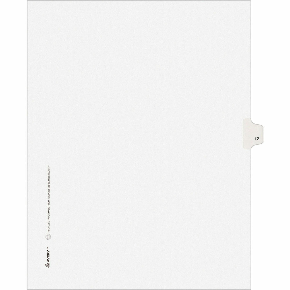 Avery® Individual Legal Exhibit Dividers - Avery Style - Unpunched - 2000