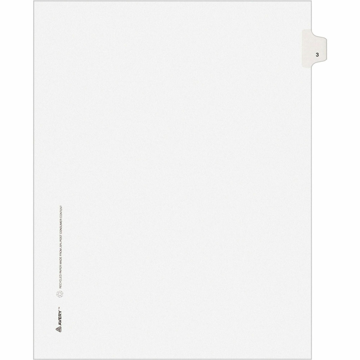 Avery® Individual Legal Exhibit Dividers - Avery Style - Unpunched - 2000