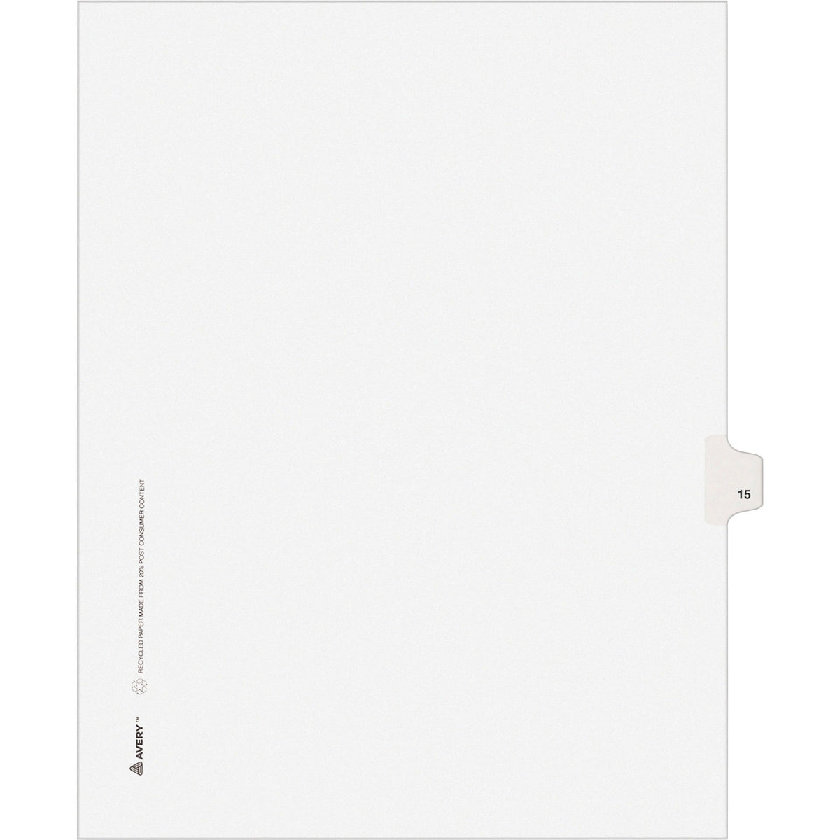 Avery® Individual Legal Exhibit Dividers - Avery Style - Unpunched - 2000