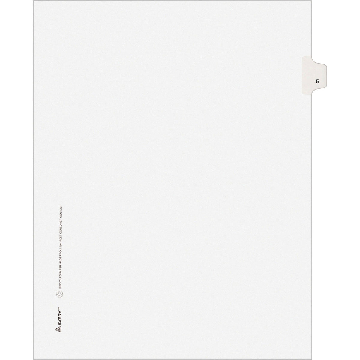 Avery® Individual Legal Exhibit Dividers - Avery Style - Unpunched - 2000
