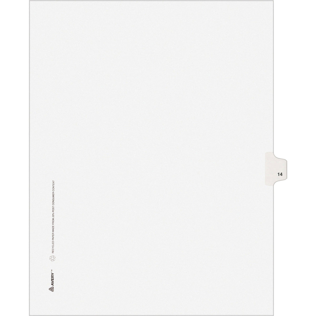 Avery® Individual Legal Exhibit Dividers - Avery Style - Unpunched - 2000
