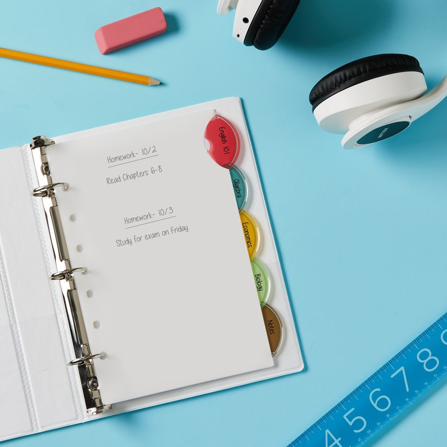 Avery® Insertable Style Edge Plastic Mini Dividers for 3 Ring Binders, 5.5" x 8.5" , 5-Tab Set, Multicolor, 1 Set (11118) - Alternate-Image6