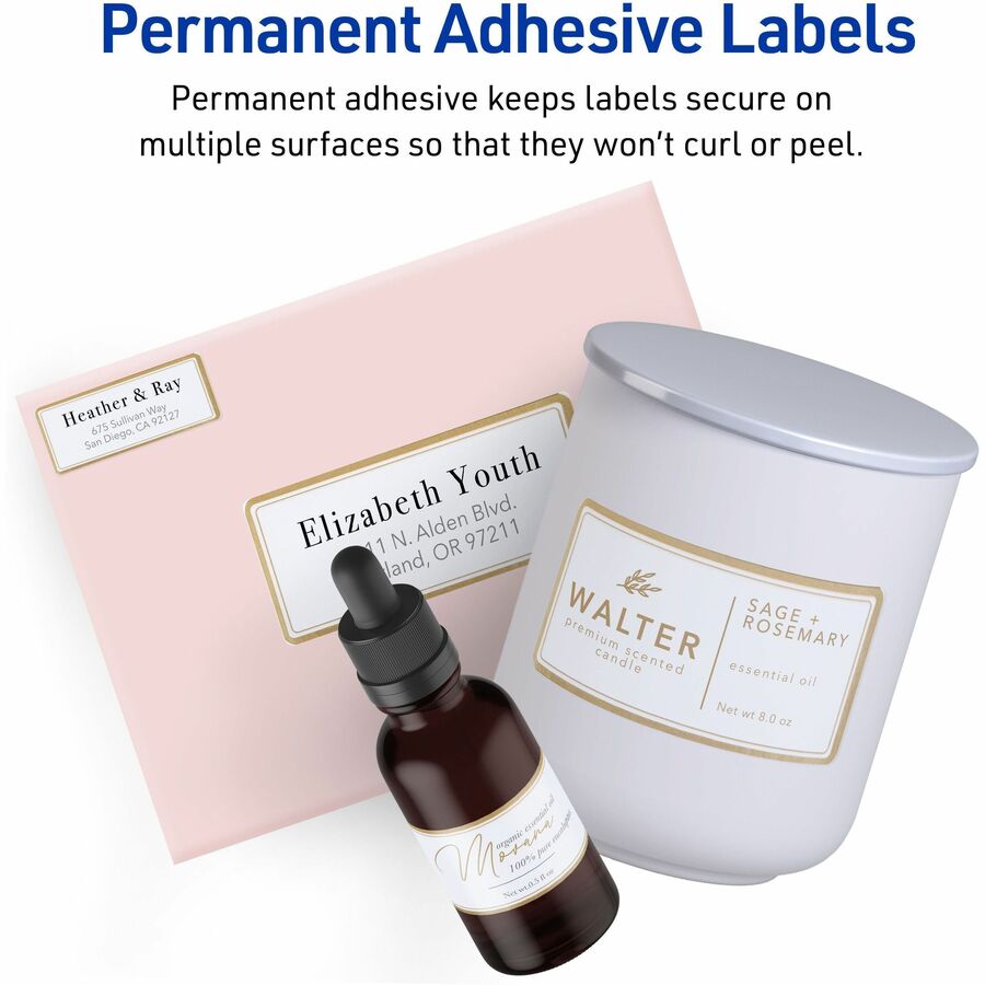 Avery® Labels with Metallic Gold Borders, 2" x 4" , 100 (6541) - Alternate-Image6