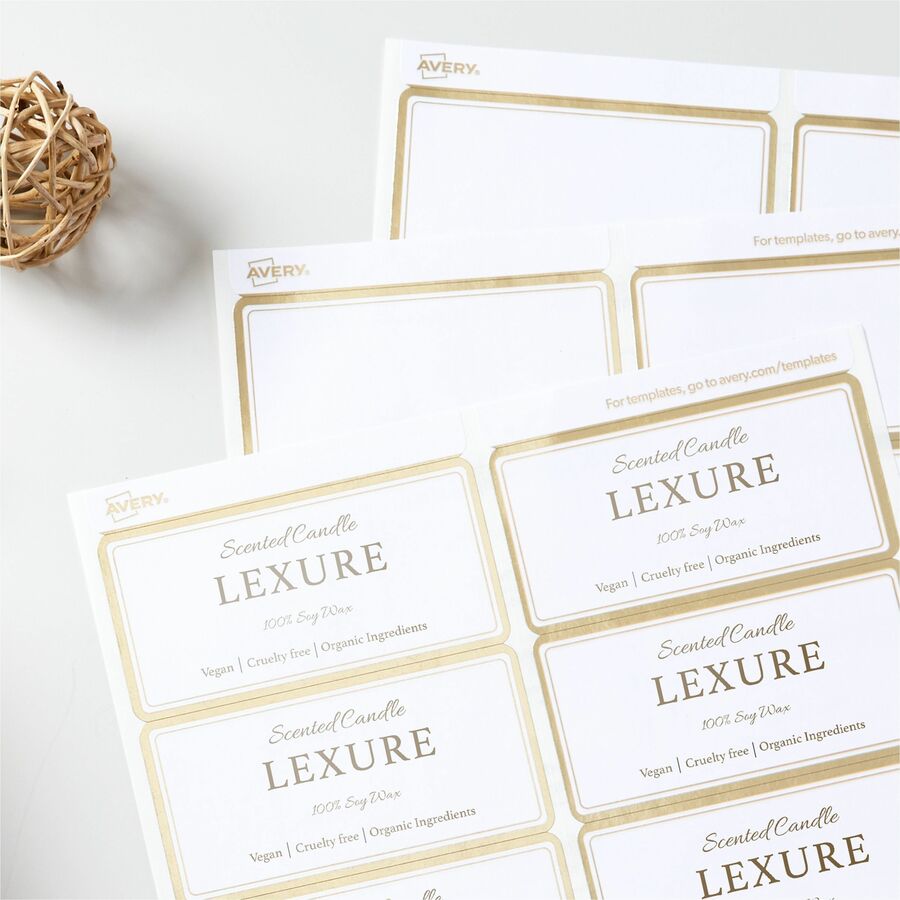 Avery® Labels with Metallic Gold Borders, 2" x 4" , 100 (6541) - Alternate-Image7