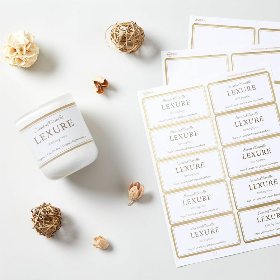 Avery® Labels with Metallic Gold Borders, 2" x 4" , 100 (6541) - Alternate-Image9