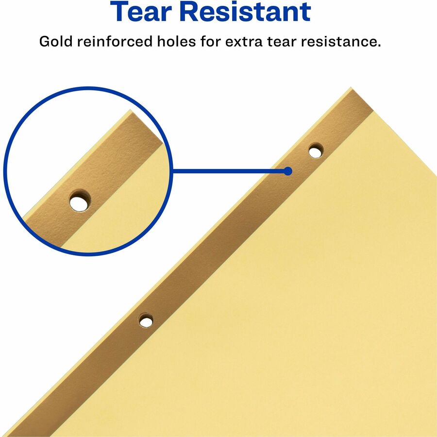 Avery® Laminated Dividers - Gold Reinforced - Alternate-Image3