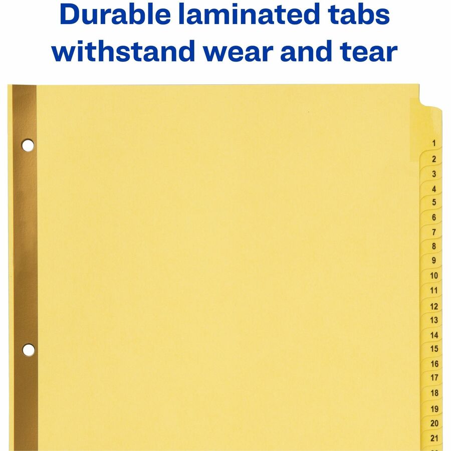 Avery® Laminated Dividers - Gold Reinforced - Alternate-Image1