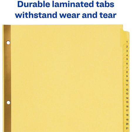 Avery® Laminated Dividers - Gold Reinforced - Alternate-Image1