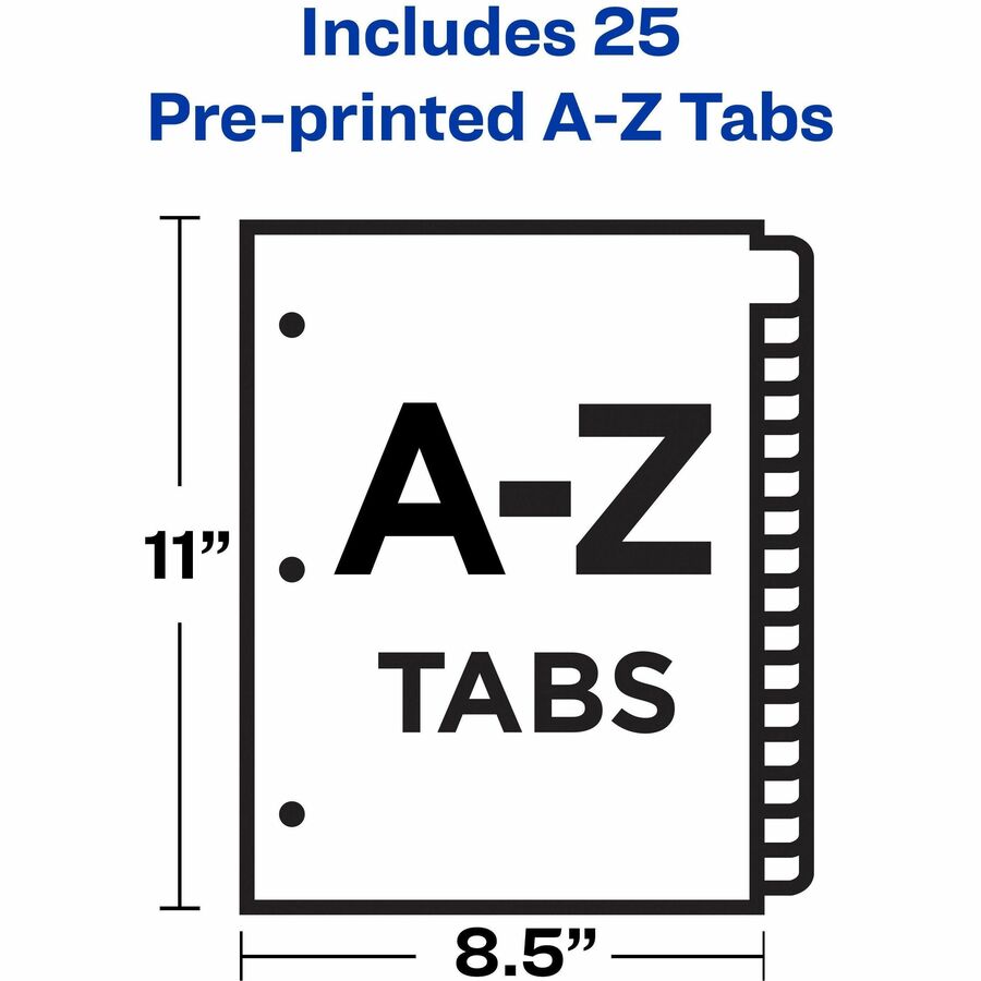 Avery® Laminated Dividers - Gold Reinforced - Alternate-Image2