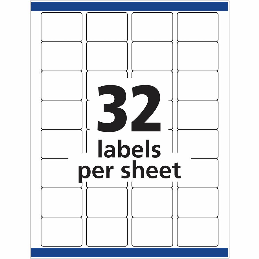 Avery® Laser Inkjet Printer Permanent ID Labels - 1 1/4’’ Width x 3/4’’ Length - Adhesive - Rectangle - Multipurpose &